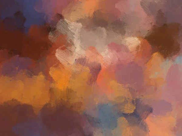 色彩斑斓的油画画笔抽象背景 — 图库照片