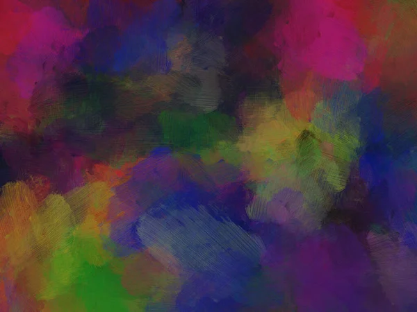Colorful Oil Paint Brush Abstract Background — Photo