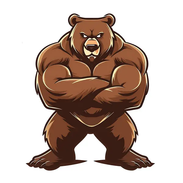 Stock vector Mighty Bear with a Powerful Stance