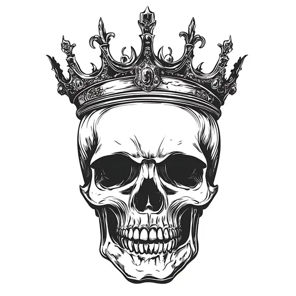 stock vector A regal skull wearing a crown