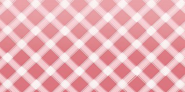 Pastel pembe ve beyaz dikişsiz çapraz kontrol tekstil kumaş deseni