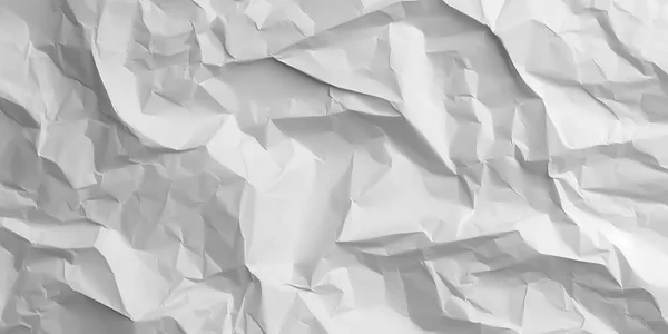 Seamless White Crumpled Paper Background Texture Pattern Copy Space — Stock Photo, Image