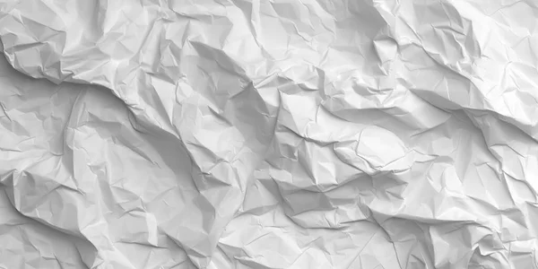 Nahtlose Weiße Zerknüllte Papierhintergrundstruktur Mit Kopierraum — Stockfoto