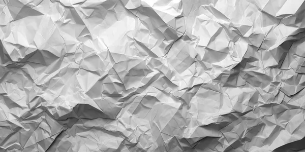 Seamless White Crumpled Paper Background Texture Pattern Copy Space — Stock Photo, Image