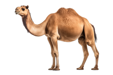 Şeffaf arkaplanda deve