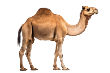 Beyaz arka plan üzerinde izole deve