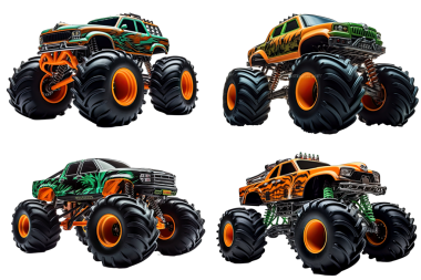 kamyon, büyük araba, vektör illüstrasyonu