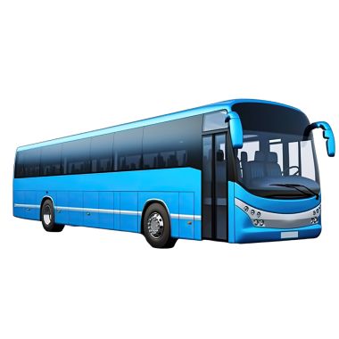 Otobüs beyaz arka planda izole edildi. 3d illüstrasyon