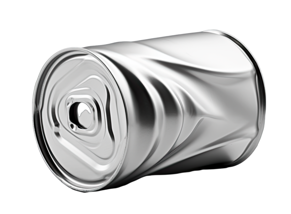 Beyaz arkaplanda alüminyum kutu