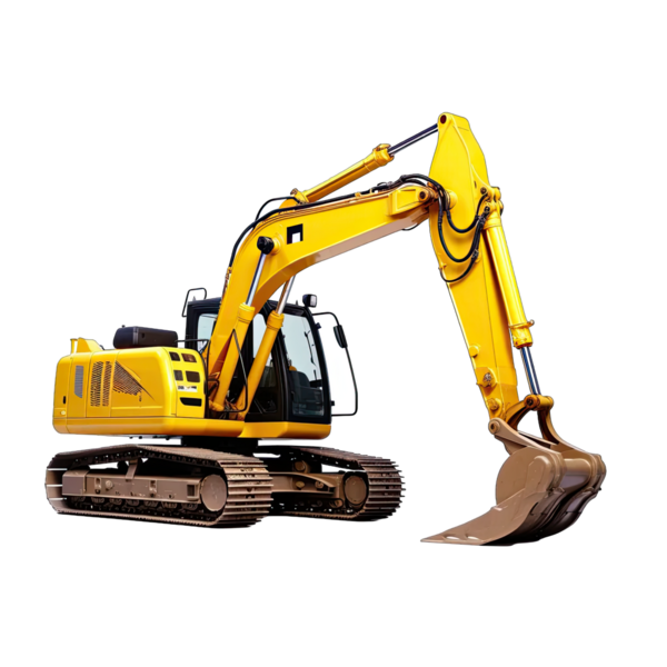 Siyah arkaplanı olan sarı kazıcı