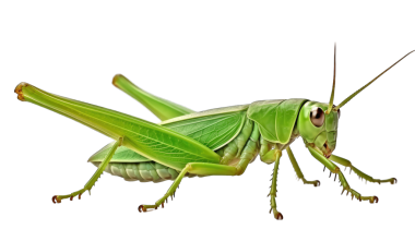 Yeşil çekirge beyaz üzerinde izole