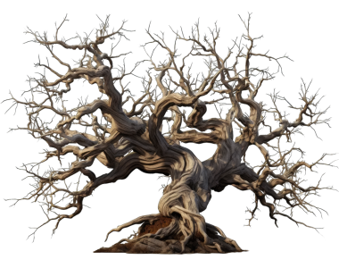 Siyah arkaplan ile 3 boyutlu ağaç oluşturma