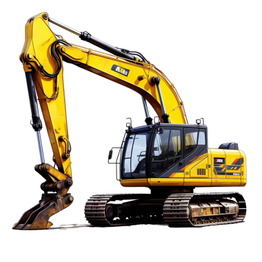 Siyah arkaplanda sarı kazıcı