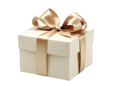 Beyaz bir arka plan üzerinde izole fiyonklu hediye kutusu.