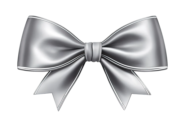 Beyaz arkaplanda izole edilmiş gümüş kravat