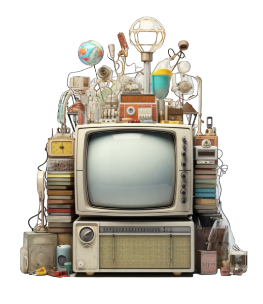 television with tv. 3 d