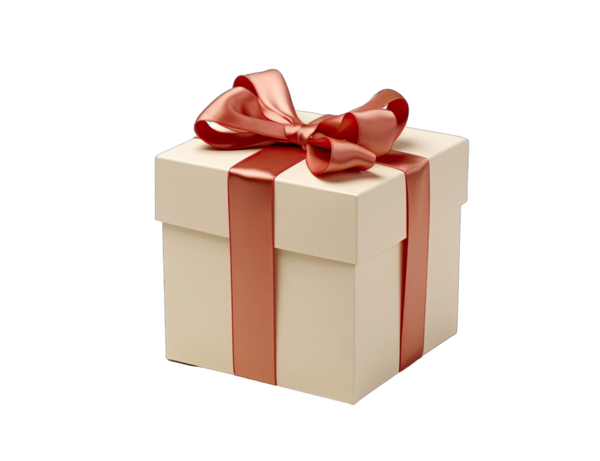 yay ile kırmızı hediye kutusu.