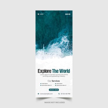 Seyahat acentası pankart şablonu ya da web pankartı tasarımı