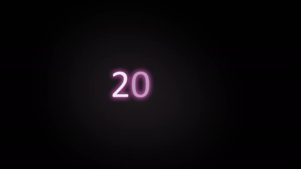 Νέον Φως 2023 Κείμενο Εμφανίζεται Στην Οθόνη Animation Zooms Προς — Αρχείο Βίντεο
