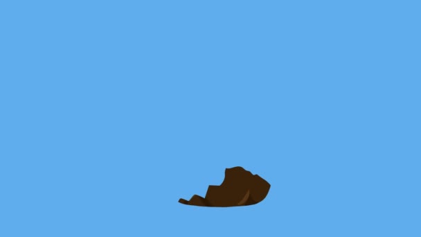 Шоколад Пасхальный Кролик Фольга Бумаги Едят Один Укус Раз Анимации — стоковое видео