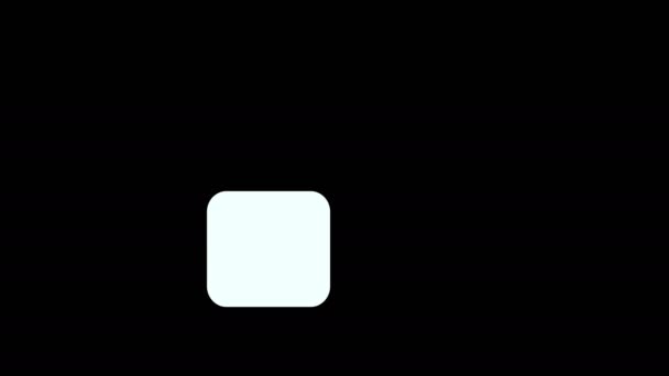 4つの正方形の形が表示され 進行状況バーをロードし シームレスな4Kアニメーションループ — ストック動画