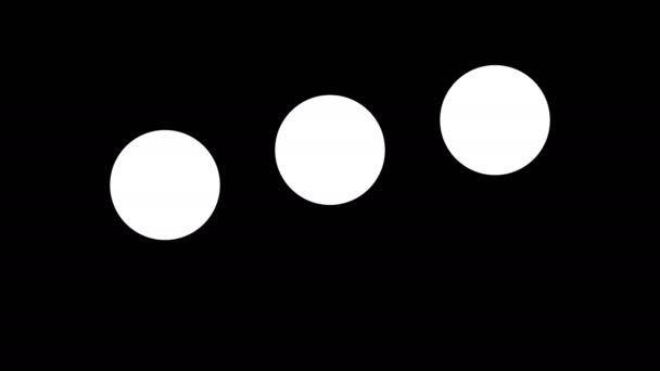 Three Big Dots Rising Falling Respectively Forming Loading Element Seamless — Vídeos de Stock