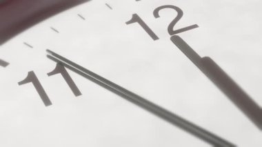 12: 00 konsepti 3 boyutlu animasyon, zaman tükeniyor, 4k çözünürlük