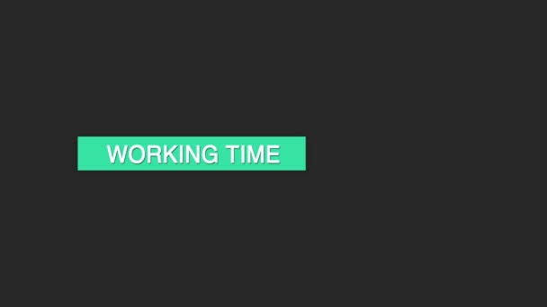 Arbeitszeitkonzept Animierte Grafik Mit Blue Screen Inklusive — Stockvideo