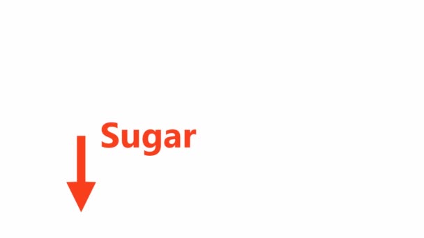 Disminuir Ingesta Azúcar Para Aumentar Salud Dieta Baja Azúcar Beneficios — Vídeos de Stock