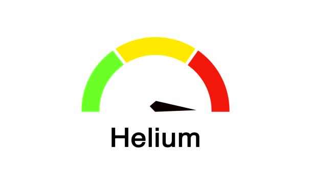 ヘリウム不足 圧力計インジケータ4Kアニメーション 非再生可能資源 — ストック動画