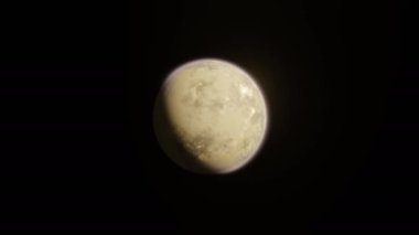 Kuru gezegen, prosedür 3D 4k animasyon zamanı, okyanuslar, ormanlar ve gelişen atmosfer yaratma