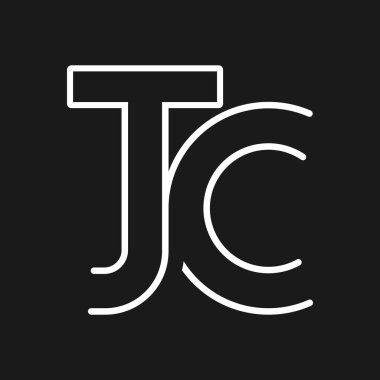 İlk harf TC logo tasarım vektör şablonu.