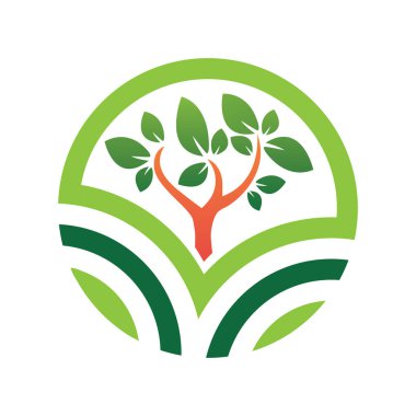 Ağaç logosu tasarım şablonu. yeşil ağaç logo vektörü