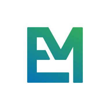 ilk harf em logo vektör tasarımı