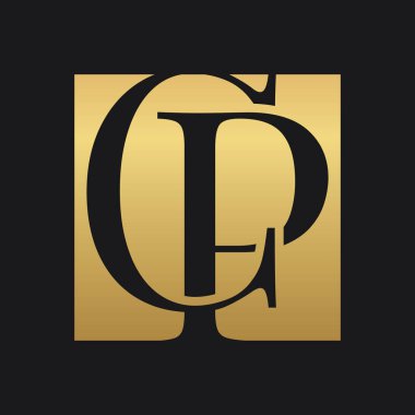 Modern logo şablonu vektörü. Harf CP tasarımı. grafik tasarımı.