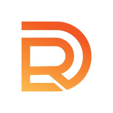 DR harf logo şablonu