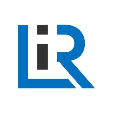 LIR harfi logo tasarım vektör şablonu
