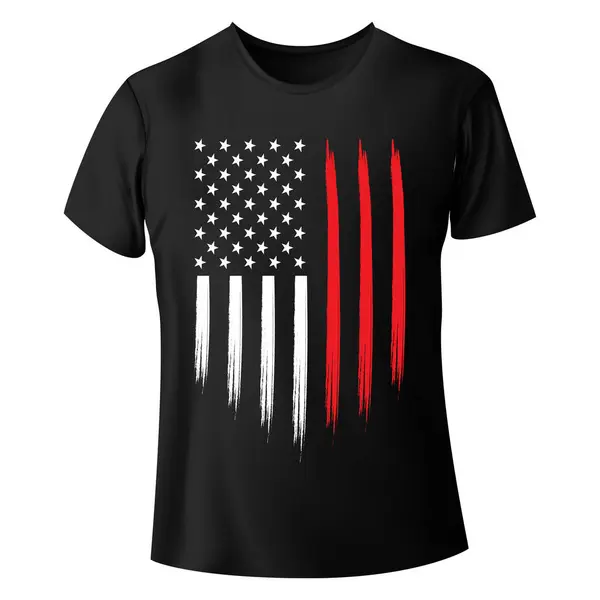 Shirt Design Mit Amerikanischer Flagge — Stockvektor