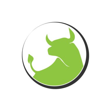 Boğa logosu şablon vektör deseni