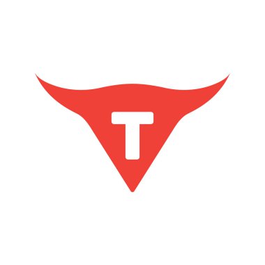 T harfi logo tasarım şablonu elementleri