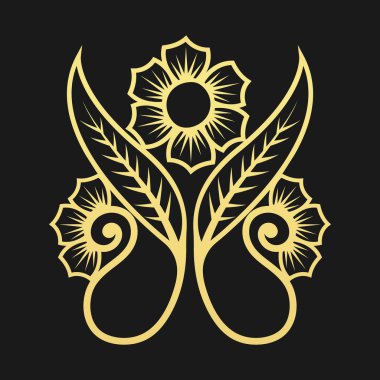 Çiçeklerin vektör süsü