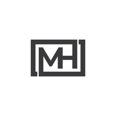 İlk harf Kh Logo tasarım şablonu