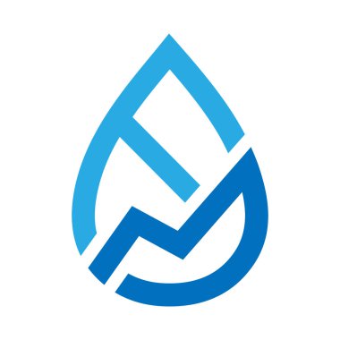 su damlası logo tasarım şablonu vektörü
