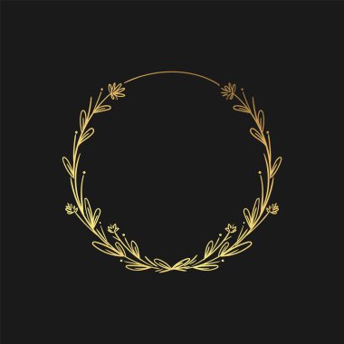 Yaprak çelengi. vektör.