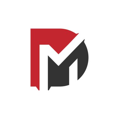 Modern Logo Vector and DM logo design clipart