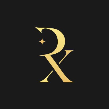 Asgari ve Profesyonel RX lüks logo tasarımı