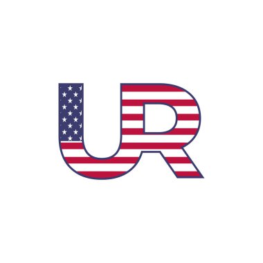 Profesyonel ve Yaratıcı UR USA Bayrak Logosu Tasarımı