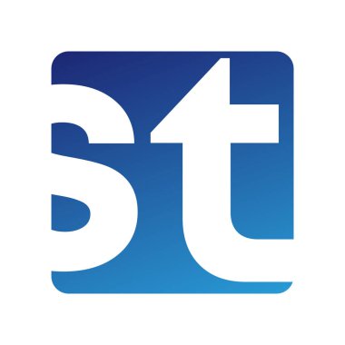 ilk harf ST logo tasarım vektör şablonu