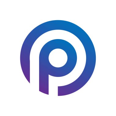p modern logo ile çember 