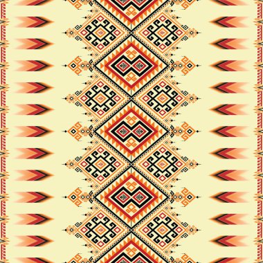 Soyut etnik geometrik model vektörü. Yerli Afro-Amerikan Meksikalı Aztek motifi ve bohem model vektör elementleri. arka plan, duvar kağıdı, baskı, ambalaj, fayans, battaniye için tasarlandı. vektör etnik Aztek motifi ve şablon tarzı. Etnik desen.